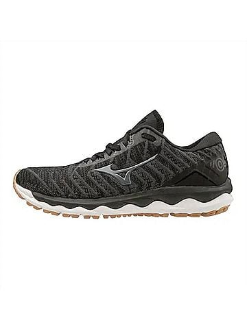 Mizuno Women's Wavesky Waveknit 4 Running Shoes in Dark Shadow (view 2)