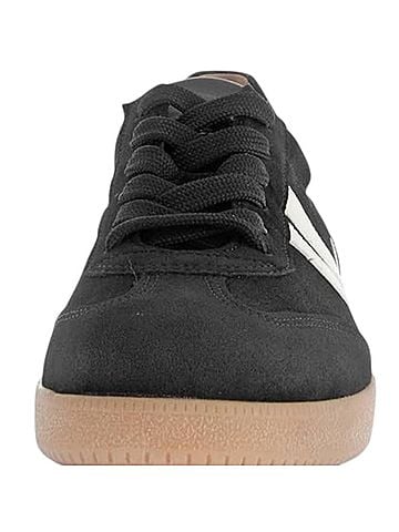 Gabor Women's Velour Round Toe Sneakers in Black (view 2)