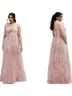 Dessy Collection 100% Polyester Floral Pink Cocktail Dress Size 16 - photo 1