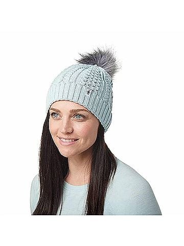 Smartwool Lodge Girl Beanie in Bleached Aqua (view 2)