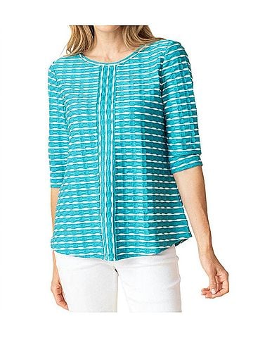 Habitat Newport Knit Bellevue Top in Turquoise (view 2)