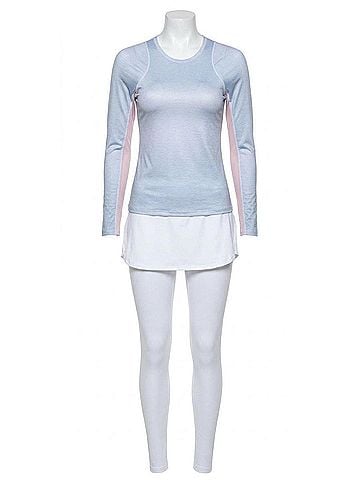 Lucky in Love Breeze Long Sleeve Top in Heather Gray (view 1)