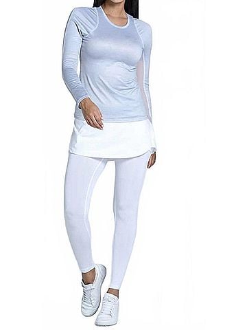 Lucky in Love Breeze Long Sleeve Top in Heather Gray (view 2)