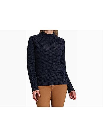 Royal Robbins Westlands Mock Neck Sweater in Deep Blue (view 2)