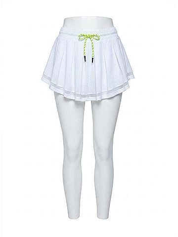 Lucky in Love High Waist Real Tulle Skirt in White (view 1)
