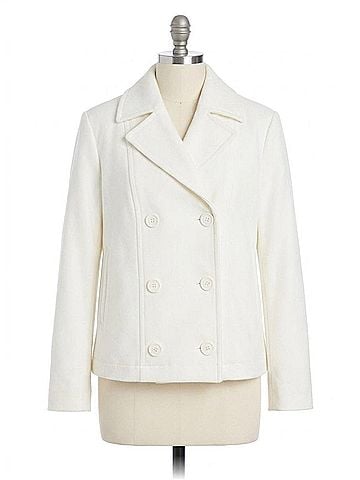 Lyssé Maude Cropped Peacoat in Snow White (view 1)