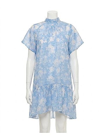 Sugarlips Jule Floral Mini Dress in Blue (view 1)