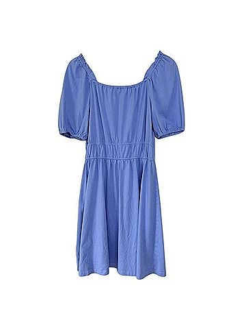 J.Crew Smocked Puff Sleeve Square Neck Casual Dress (view 2)