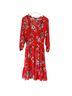 Talbots Floral Red White Casual Dress Size M - photo 1
