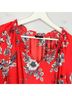 Talbots Floral Red White Casual Dress Size M - photo 4