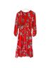 Talbots Floral Red White Casual Dress Size M - photo 2
