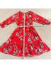 Talbots Floral Red White Casual Dress Size M - photo 8