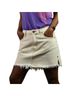 One Teaspoon 100% Cotton Solid White Brown Ivory Denim Skirt Size 29 waist - photo 1