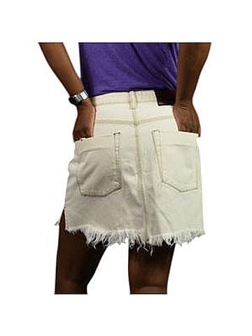 One Teaspoon Jean Mini Skirt Denim Skirt (view 2)