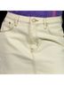One Teaspoon 100% Cotton Solid White Brown Ivory Denim Skirt Size 29 waist - photo 5