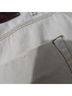 One Teaspoon 100% Cotton Solid White Brown Ivory Denim Skirt Size 29 waist - photo 11