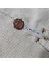 One Teaspoon 100% Cotton Solid White Brown Ivory Denim Skirt Size 29 waist - photo 13