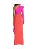 Michael Costello Color Block Orange Pink Red Cocktail Dress Size 10 - photo 2