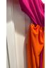 Michael Costello Color Block Orange Pink Red Cocktail Dress Size 10 - photo 10