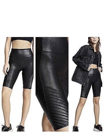 SPANX Don’t Faux Get Faux Leather Shorts (view 1)