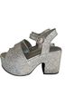 Larroudé Silver Heels Size 8 1/2 - photo 2