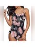 Amazon Basics Floral Multi Color One Piece Swimsuit Size 10 - photo 3