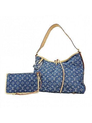 Louis Vuitton Louis Vuitton Monogram Denim Carryall NM MM Shoulder Bag M46855 Blue Women's (view 1)