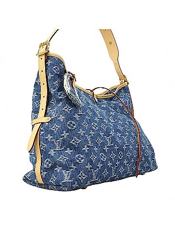 Louis Vuitton Louis Vuitton Monogram Denim Carryall NM MM Shoulder Bag M46855 Blue Women's (view 2)