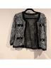 Michael Simon 100% Nylon Solid Black Silver Jacket Size L (petite) - photo 6