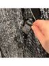 Michael Simon 100% Nylon Solid Black Silver Jacket Size L (petite) - photo 4
