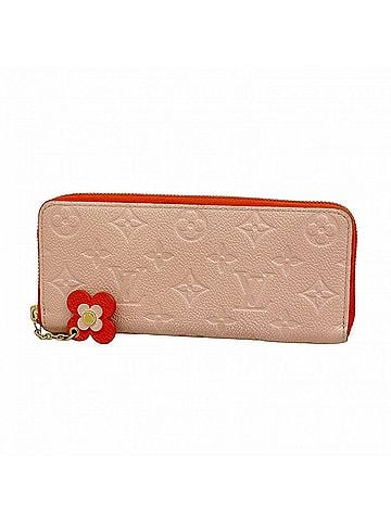 Louis Vuitton Louis Vuitton Monogram Empreinte Portefeuille Clemence Long Wallet with Flower Charm, M64161 Rose Poudre, for Women (view 1)