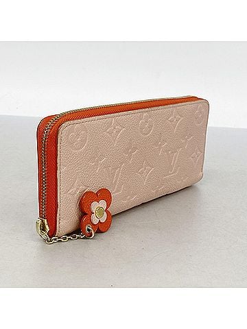 Louis Vuitton Louis Vuitton Monogram Empreinte Portefeuille Clemence Long Wallet with Flower Charm, M64161 Rose Poudre, for Women (view 2)