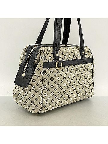 Louis Vuitton Louis Vuitton Monogram Mini Josephine PM Handbag M92214 Blue Women's (view 2)