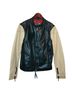 Harley Davidson 100% Leather 100% Cotton 100% Polyester Color Block Black Tan Leather Jacket Size M - photo 1