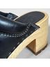 Mia 100% Leather Black Mule/Clog Size 7 - photo 8