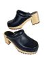 Mia 100% Leather Black Mule/Clog Size 7 - photo 1