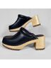 Mia 100% Leather Black Mule/Clog Size 7 - photo 12