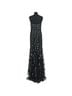 Alberto Makali 100% Polyester Black Silver Cocktail Dress Size 6 - photo 2