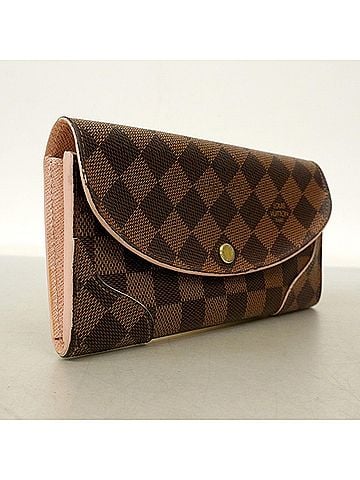 Louis Vuitton Louis Vuitton Damier Portefeuille Caïssa Long Wallet N61227 Ebene Rose Ballerine Women's (view 2)