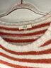 Easel 100% Acrylic Stripes Orange White Pullover Sweater Size M - photo 3