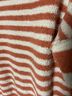 Easel 100% Acrylic Stripes Orange White Pullover Sweater Size M - photo 4