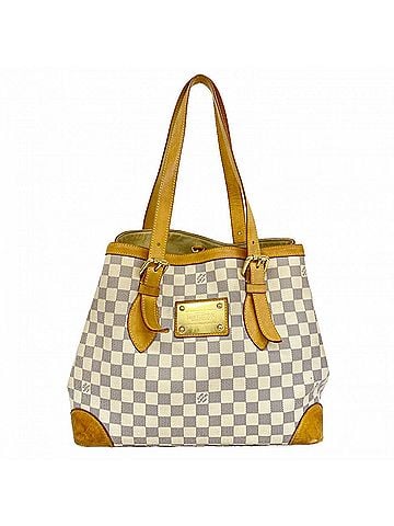 Louis Vuitton Louis Vuitton Damier Azur Hampstead MM Tote Bag N51206 White Women's P2878123 (view 1)