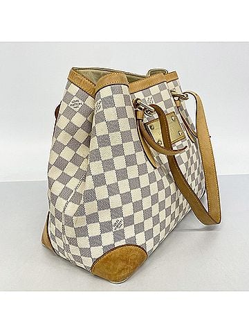 Louis Vuitton Louis Vuitton Damier Azur Hampstead MM Tote Bag N51206 White Women's P2878123 (view 2)