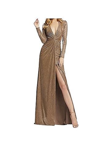 IEENA for Mac Duggal Twist Front Gown Cocktail Dress (view 1)