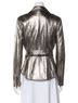 Veronica Beard 100% Leather Solid Silver Leather Jacket Size 4 - photo 2