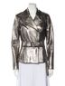 Veronica Beard 100% Leather Solid Silver Leather Jacket Size 4 - photo 1