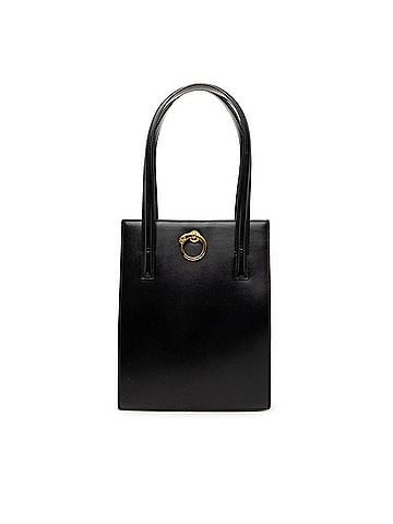 Cartier Cartier Panthère Tote Bag Shoulder Black Leather Women's CARTIER (view 1)