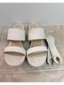 Pashion Solid Ivory Sandals Size 8 1/2 - photo 5