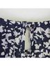 Mirth Floral Blue White Long Sleeve Blouse Size L - photo 8