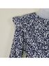 Mirth Floral Blue White Long Sleeve Blouse Size L - photo 5